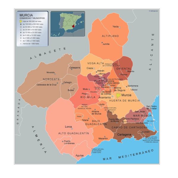 Mapa Municipios Murcia Prov