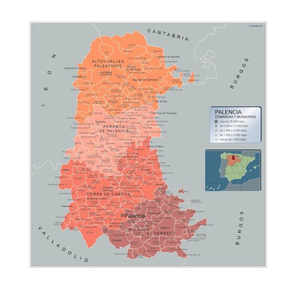 Mapa Municipios Palencia