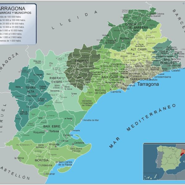 Mapa Municipios Tarragona