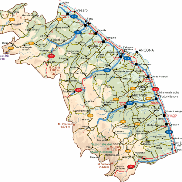 Marche Vector Map