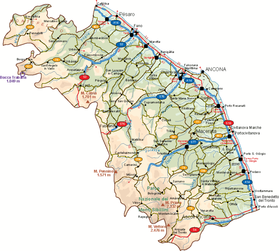 Marche Vector Map