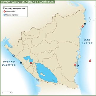 Nicaragua mapa transporte