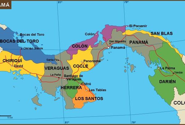Panama mapa politico