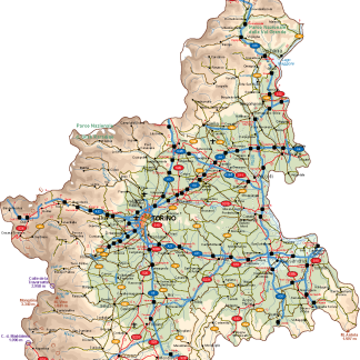 Piemonte Vector Map