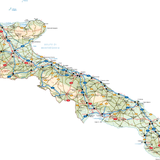 Puglia Vector Map