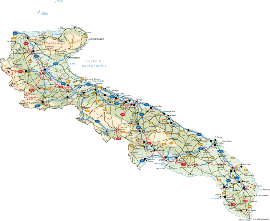 Puglia Vector Map