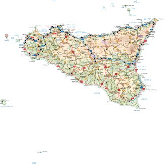 Sicilia Vector Map