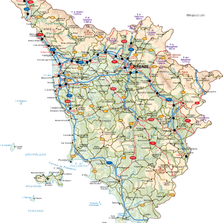 Toscana Vector Map