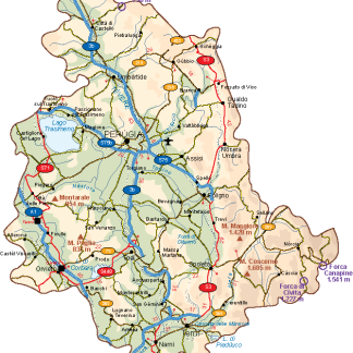 Umbria Vector Map