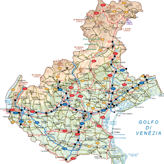 Veneto Vector Map