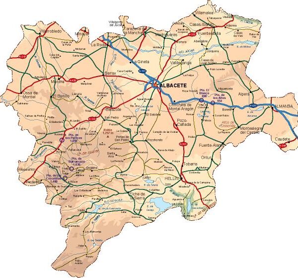 mapa provincia Albacete