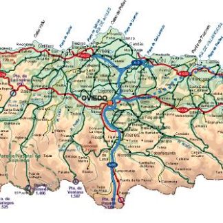 mapa provincia Asturias
