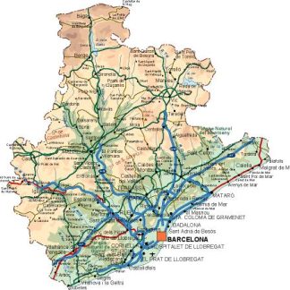 mapa provincia Barcelona