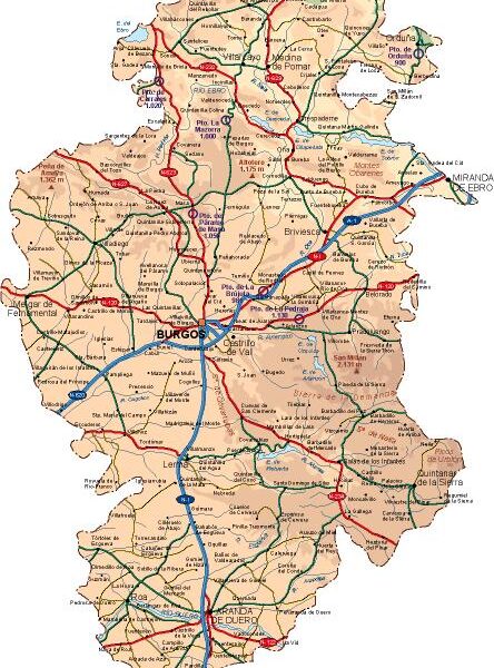 mapa provincia Burgos