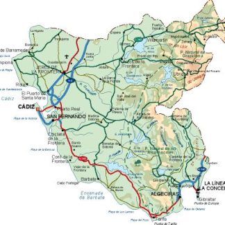 mapa provincia Cadiz