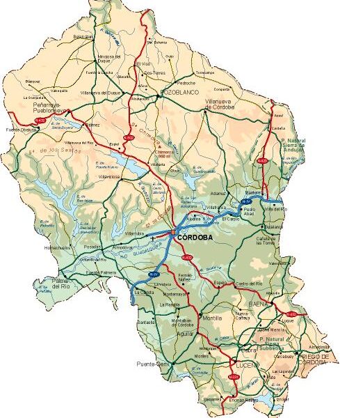 mapa provincia Cordoba
