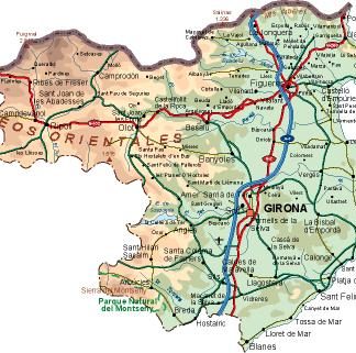 mapa provincia Girona