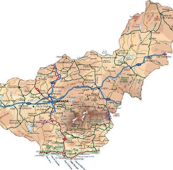 mapa provincia Granada