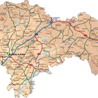 mapa provincia Guadalajara