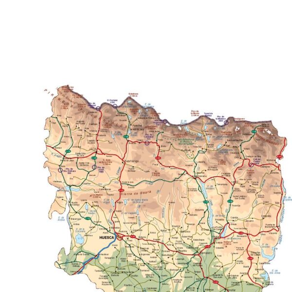 mapa provincia Huesca