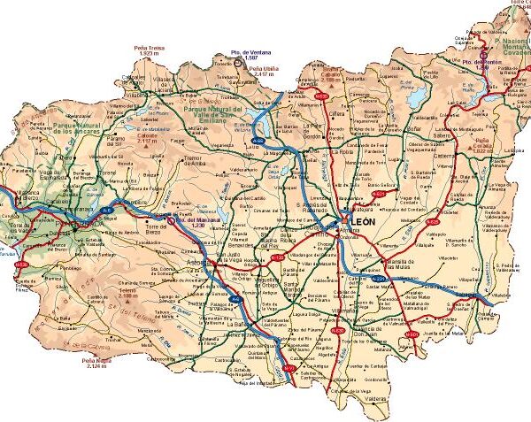 mapa provincia Leon