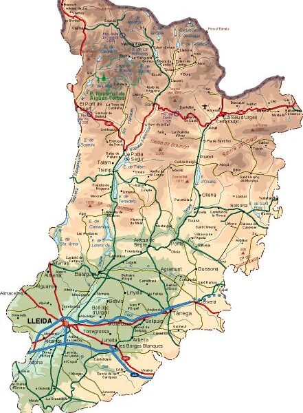 mapa provincia Lleida