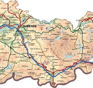 mapa provincia Ourense