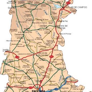 mapa provincia Palencia