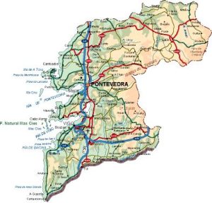 mapa provincia Pontevedra