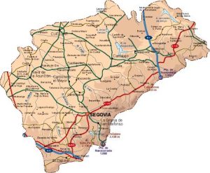 mapa provincia Segovia