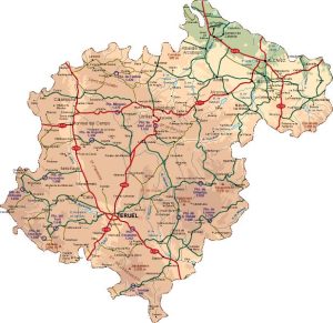 mapa provincia Teruel