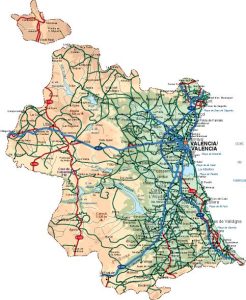 mapa provincia Valencia
